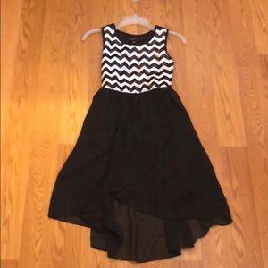 Black dress w/ white chevron